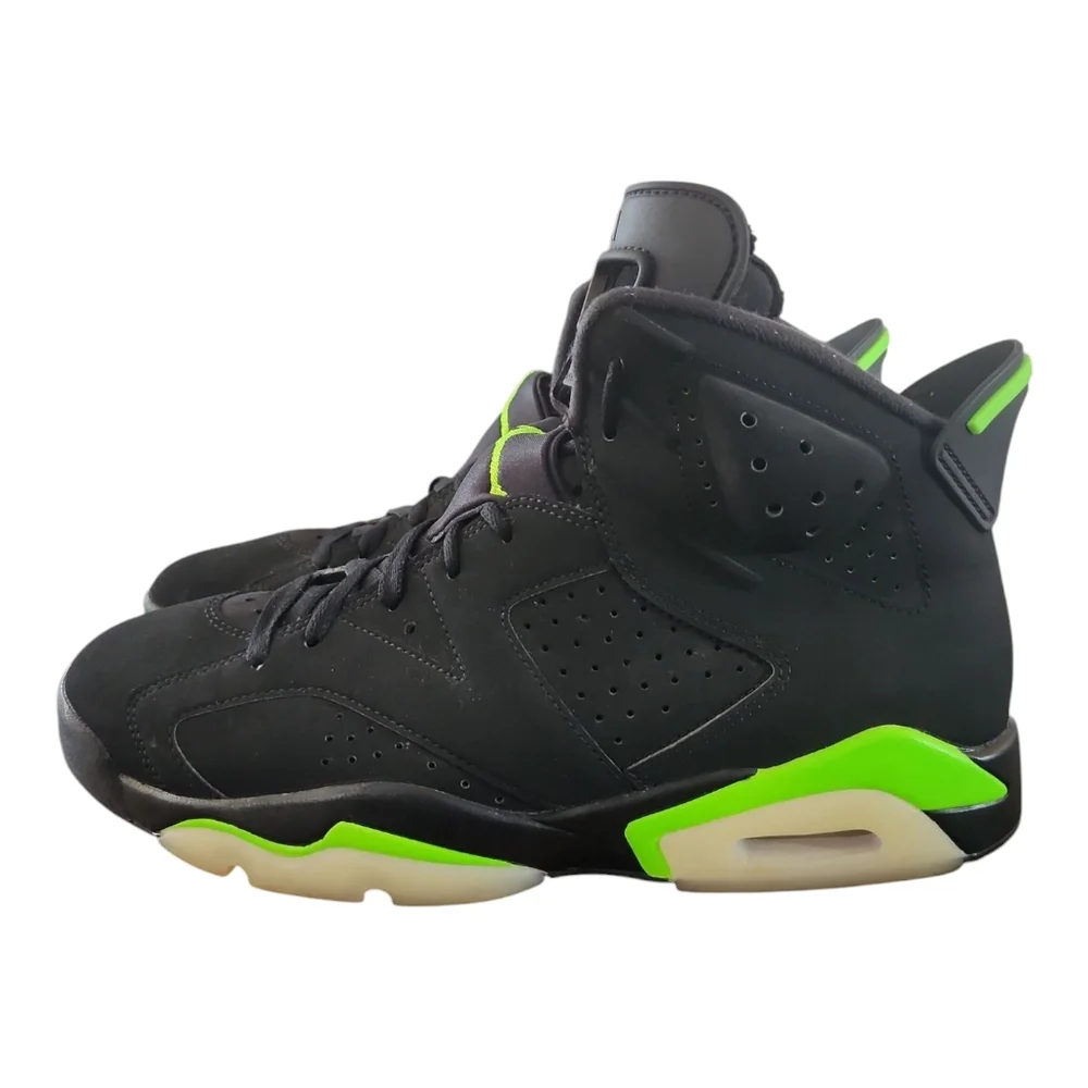 Air Jordan 6 Retro Electric Green and Black High-Top Sneakers 10.5 - Picture 1 of 10